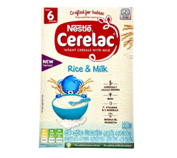 Nestle Cerelac 200g Rice & Milk | 6 Months