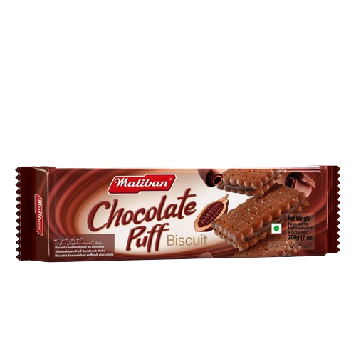 Maliban Chocolate Puff 200g 3 | ć¹ćŖć©ć³ć« ć¬ć¹ćć©ć³ & ć¹ć¼ćć¼ Maliban Chocolate Puff 200g